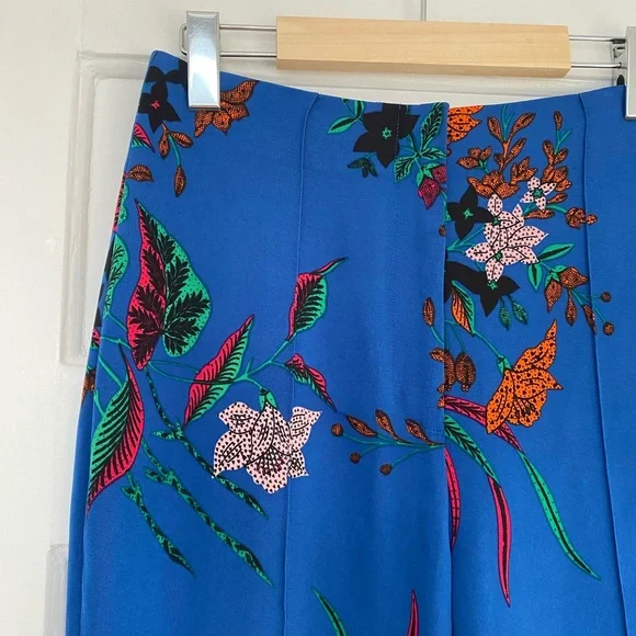 Diane Von Furstenberg silk blend printed high waisted pants - Picture 4 of 12